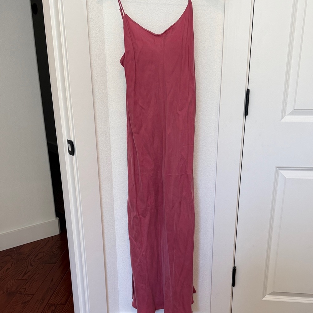 J. Crew Rose-Pink Slip Maxi Dress